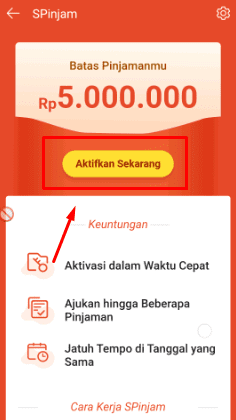 Mengaktfikan Shopee Pinjam