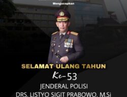 Kapolri Listyo Sigit Prabowo, M.Si Ultah ke – 53, “Berharap Kapolri Lekas Menerbitkan dan Menentukan Direktur Sendiri Untuk Unit ( PPA )