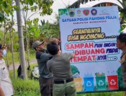 Satuan Polisi Pamong Praja Kabupaten Bondowoso Dukung Ijen Geopark Dengan Memasang Bener