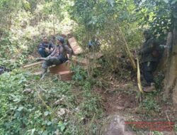 Tim Hantu Rimba Perhutani Mengamankan Tiga Terduga Pelaku Pencurian Kayu Ilegal Logging