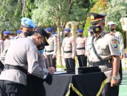 Kapolresta Banyuwangi Pimpin Sertijab Kabag SDM, Kabagren, Kabaglog dan Kapolsek Tegaldlimo