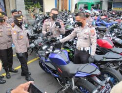 Ratusan Kendaraan Bermotor Knalpot Brong Berhasil di Amankan Polres Kediri Kota