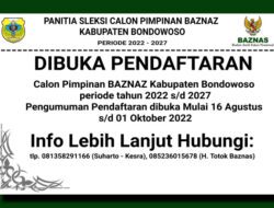 Di Buka Pendaftaran Calon Pimpinan Baznaz Kabupaten Bondowoso