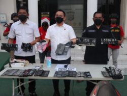 Polrestabes Surabaya Berhasil Ungkap Curanmor, 4 Tersangka dan 8 Unit Sepeda Motor Diamankan