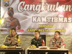 Sukseskan KTT G20, Polresta Sidoarjo Gelar Cangkrukan Kamtibmas