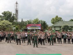 Gelar Olahraga Bersama, TNI-Polri di Mojokerto Kompak Jaga Sinergitas dan Soliditas