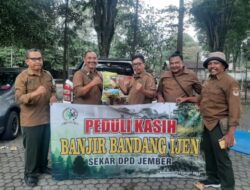 DPD Serikat Karyawan Perhutani Jember Berikan Bantuan Sembako Untuk Korban Bencana