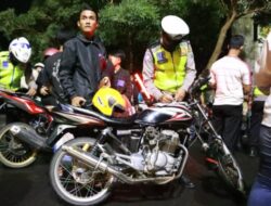 Respon Keluhan Masyarakat, Polres Mojokerto Jaring Puluhan Motor Knalpot Brong