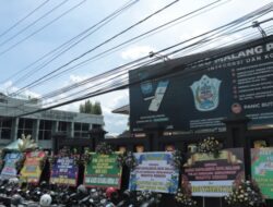 Ungkap Kasus ATG, Polresta Malang Dibanjiri Karangan Bunga Ucapan Terima Kasih