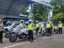 Menjelang Arus Mudik Lebaran, Satlantas Polres Bondowoso Lakukan Patroli di Terminal
