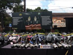 Terlibat Balap Liar, Polresta Malang Amankan 164 Ranmor Berknalpot Brong