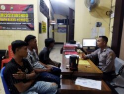 Polsek Besuki Lakukan KRYD dan Amankan Tiga Pemuda Saat Pesta Miras