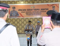Kapolres AKBP Bimo Ariyanto Pimpin Sertijab di Jajaran Polres Bondowoso