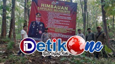 Cegah Kebakaran Hutan, Polres Mojokerto Berikan Edukasi Kepada Warga