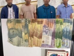 Empat Pelaku Judi Samgong  Berhasil Diciduk Resmob Polres Situbondo 