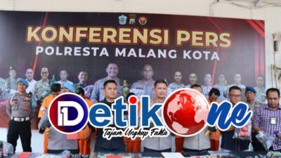 Polresta Malang Berhasil Tangkap Lima Tersangka Sindikat Curanmor