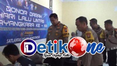 Kapolres Bondowoso Hadiri Donor Darah di HUT Lantas ke-68