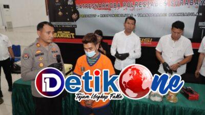 Satresnarkoba Polrestabes Surabaya Berhasil Tangkap Kurir Narkoba, dan Amankan Ribuan Ekstasi 