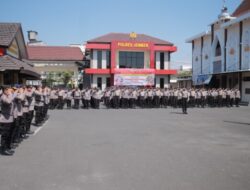Polres Jember Terjunkan 600. Personel Gabungan Untuk Pengamanan Pilkades Serentak