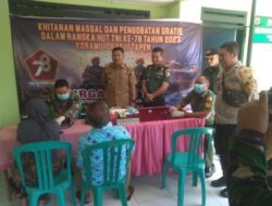 Koramil Tapen Kodim Bondowoso 0822/11 Gelar Kegiatan Pengobatan Gratis
