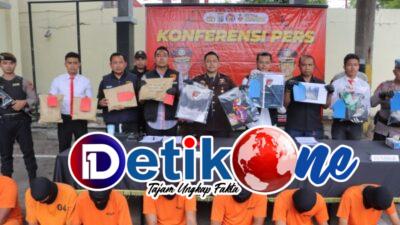 Polres Tulungagung Ungkap Kasus Pengeroyokan, 8 Tersangka Diamankan