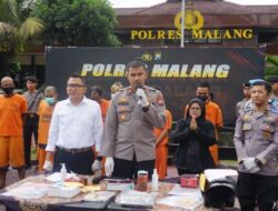 Polres Malang Berhasil Ungkap 18 Kasus Pencurian dan Amankan 10 Tersangka