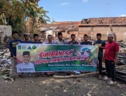 Peduli Sesama, Nasim Khan Instruksikan Tim NKI Bondowoso Sambangi Korban Kebakaran di Cermee 