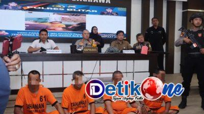 Empat Tersangka Pembalakan Liar Berhasil Ditangkap Satreskrim Polres Blitar