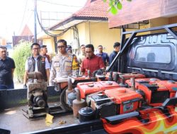 Polres Ngawi Berhasil Tangkap Lima Tersangka Komplotan Pencuri Mesin Diesel