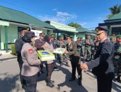 Bentuk Sinergitas TNI-POLRI Jajaran Polres Buol Beri Kejutan di Hari Perayaan HUT TNI Ke79