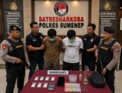 Satresnarkoba Polres Sumenep Bongkar Kasus Sabu di Paberasan, Dua Orang Ditangkap