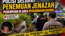 Polres Sumenep Selidiki Jenasah Perempuan Yang Ditemukan  di Parit Sawah